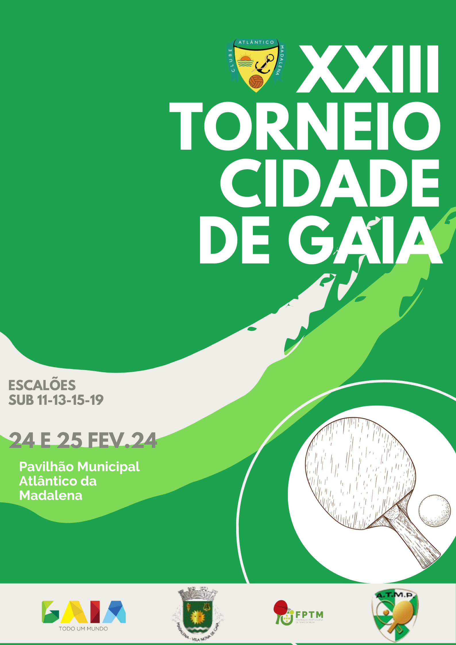 XXIII Torneio Cidade de Gaia Cartaz 24 e 25 fev 2024