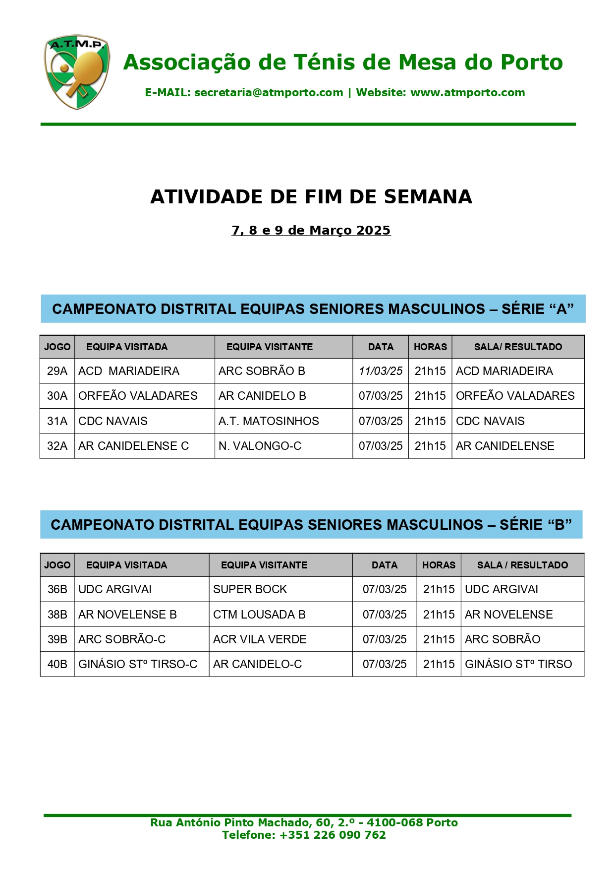 Atividade fim de semana 7 8 9 março 2025 1