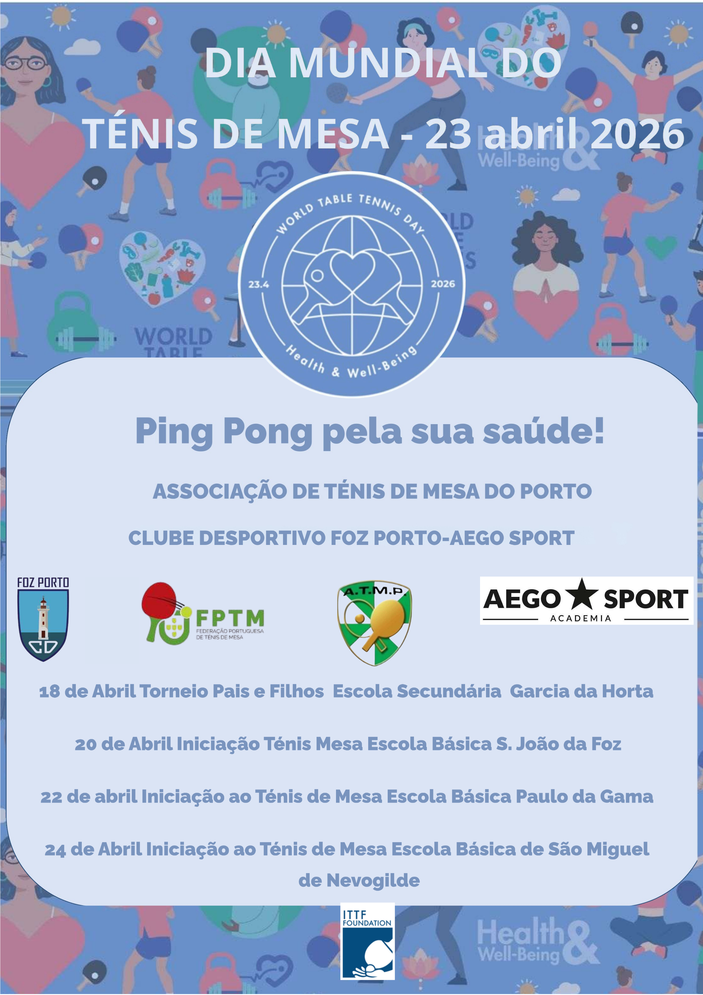 Dia Mundial Ténis de Mesa CARTAZ ATMPorto