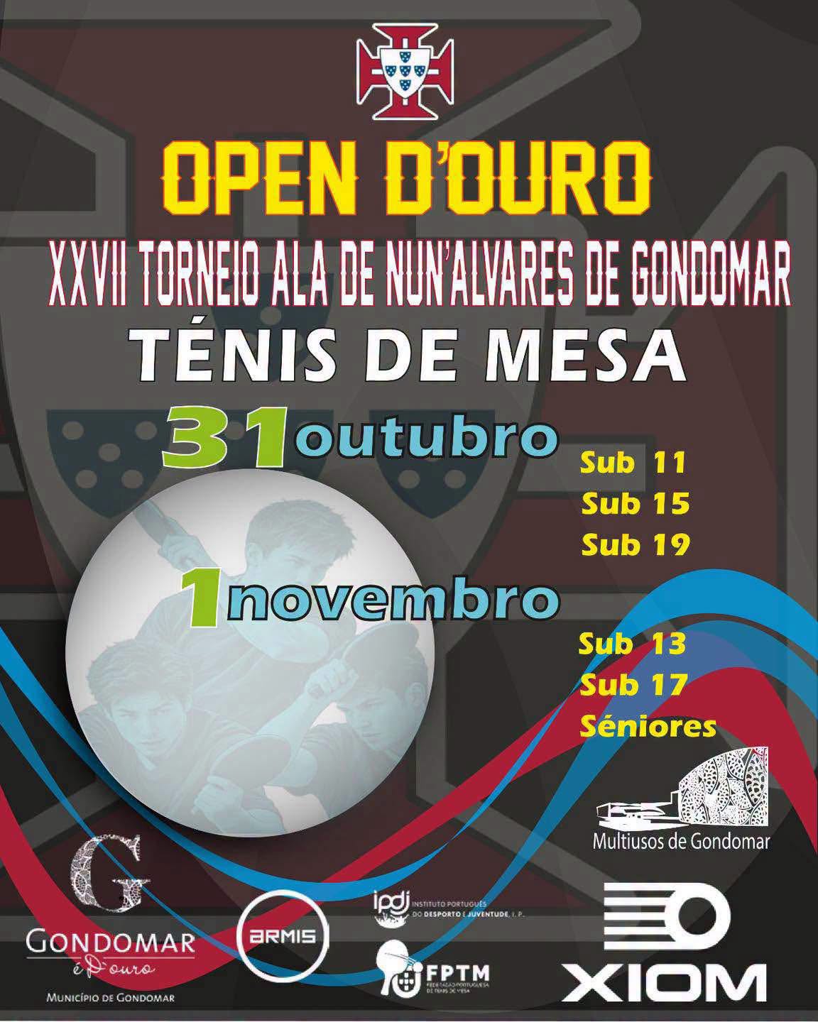 Torneio Ala Nun'Álvares de Gondomar - Open D'Ouro | Categoria 1250